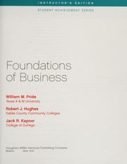 Cover of: Foundations of business | William M. Pride