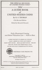 Cover of: Guide Book of U.S Coins 94- Red (Guide Book of U.S. Coins: The Official Redbook) by R. S. Yeoman