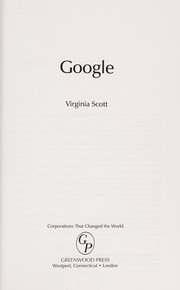 Cover of: Google by Virginia A. Scott