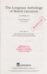 Cover of: The Longman anthology of British literature by David Damrosch, Kevin J. H. Dettmar, Jennifer Wicke