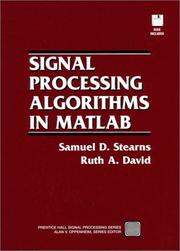 Cover of: Signal processing algorithms in MATLAB