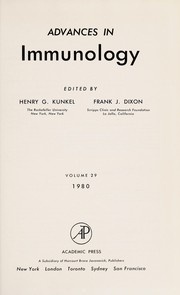 Cover of: Advances in immunology. by 
