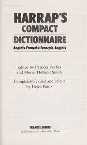 Cover of: Harrap's compact: dictionnaire anglais-francʹais, francʹais-anglais