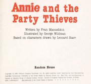 Cover of: ANNIE & PARTY THIEVES (Annie Mini-storybooks) by Fran Manushkin