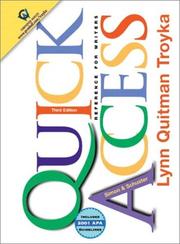 Cover of: Quick Access Updates with 2001 APA Guidelines (3rd Edition) by Lynn Quitman Troyka, Lynn Quitman Troyka