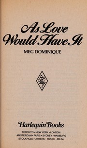 Cover of: As Love Would Have It