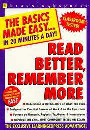 Cover of: Read better, remember more