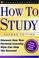 Cover of: How to study