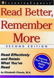 Cover of: Read better, remember more by Elizabeth L. Chesla
