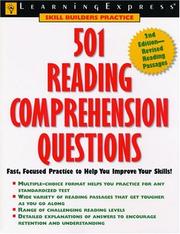 Cover of: 501 Reading Comp Questions