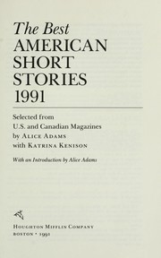 Cover of: The Best American Short Stories 1991 (Best American Short Stories) | 