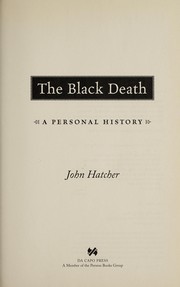 Cover of: The Black Death: An Intimate History