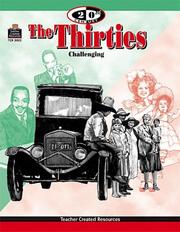 Cover of: The 20th Century Series: The Thirties