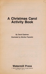 Cover of: A Christmas Carol Activity Book (Can You Solve It) by David Eastman