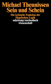 Cover of: Sein und Schein: Die kritische Funktion der Hegelschen Logik