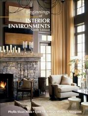 Cover of: Beginnings of Interior Environments, Ninth Edition by Phyllis Sloan Allen, Miriam F. Stimpson, Lynn M. Jones, Phyllis Sloan Allen, Lynn M. Jones, Miriam F. Stimpson