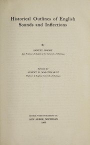 Cover of: Historical outlines of English sounds and inflections by Moore, Samuel