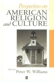 Cover of: Perspectives on American Religion and Culture by Peter W. Williams