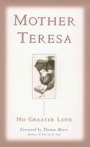 Cover of: No greater love by Saint Mother Teresa