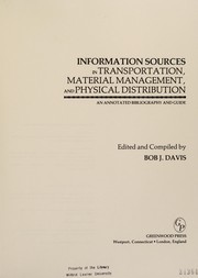 Cover of: Information sources in transportation, material management, and physical distribution | Bob J. Davis