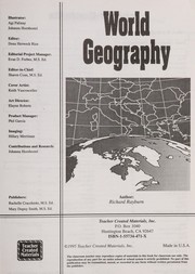 Cover of: World Geography | RICHARD RAYBURN