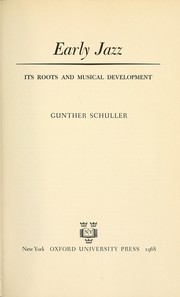 Cover of: The history of jazz | Gunther Schuller