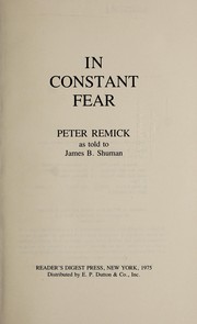 Cover of: In constant fear | Peter Remick