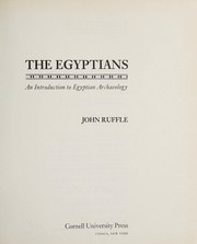 Cover of: The Egyptians : an introduction to Egyptian archaeology