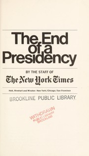 Cover of: The End of a Presidency | 