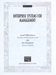 Enterprise systems for management by Luvai F. Motiwalla, Luvai Motiwalla, Jeffrey Thompson