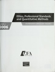 Cover of: Ethics, Professional Standards And Quantitative Methods | 