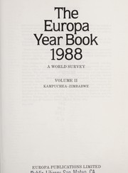 Cover of: The Europa year book: a world survey.