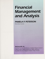 Cover of: Financial Management and Analysis by Pamela P. Peterson