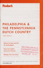 Cover of: Fodor's Philadelphia & the Pennsylvania Dutch country