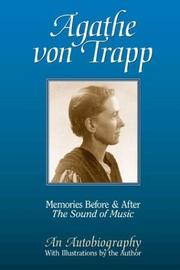 Cover of: Agathe von Trapp: Memories Before and After The Sound of Music