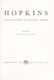 Cover of: Hopkins | Geoffrey H. Hartman