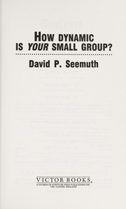 How dynamic is your small group?