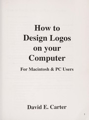 Cover of: How to Design Logos on Your Computer | David E. Carter