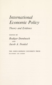Cover of: International economic policy | 