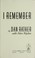 Cover of: I Remember