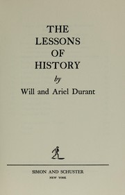 Cover of: The lessons of history