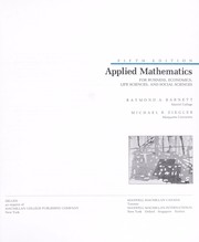 Cover of: Applied mathematics for business, economics, life sciences, and social sciences | Raymond A. Barnett