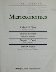 Cover of: Microeconomics by Richard G. Lipsey ... [et al.].