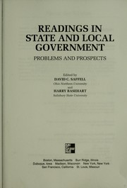Cover of: Readings in state and local government | 