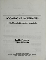 Cover of: Looking at Languages | Paul R. Frommer