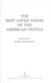 Cover of: The best loved poems of the American people | 
