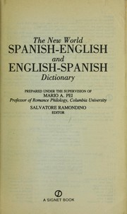 Cover of: Spanish-English, English-Spanish Dictionary, The New World (Signet)