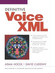 Definitive VoiceXML by Adam Hocek