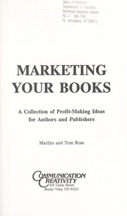 Cover of: Marketing Your Books by Marilyn Ross, Tom Ross