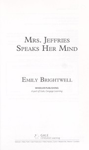 Cover of: Mrs. Jeffries speaks her mind